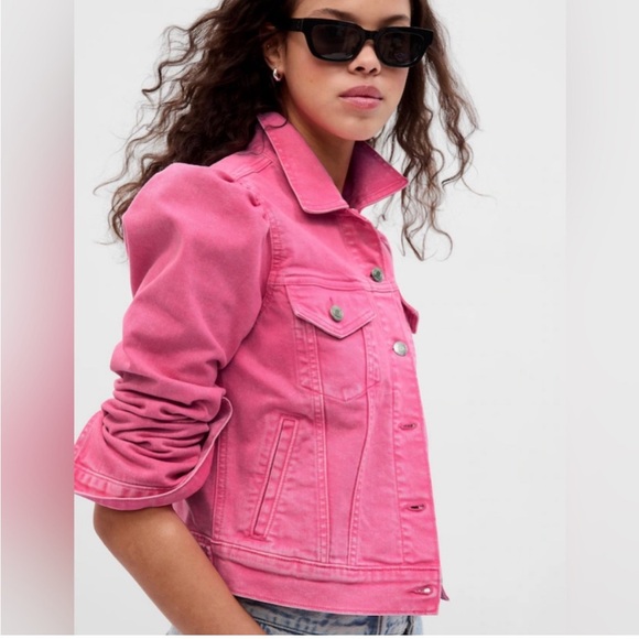 BARBIE x GAP PINK JEAN JACKET - Picture 1 of 3